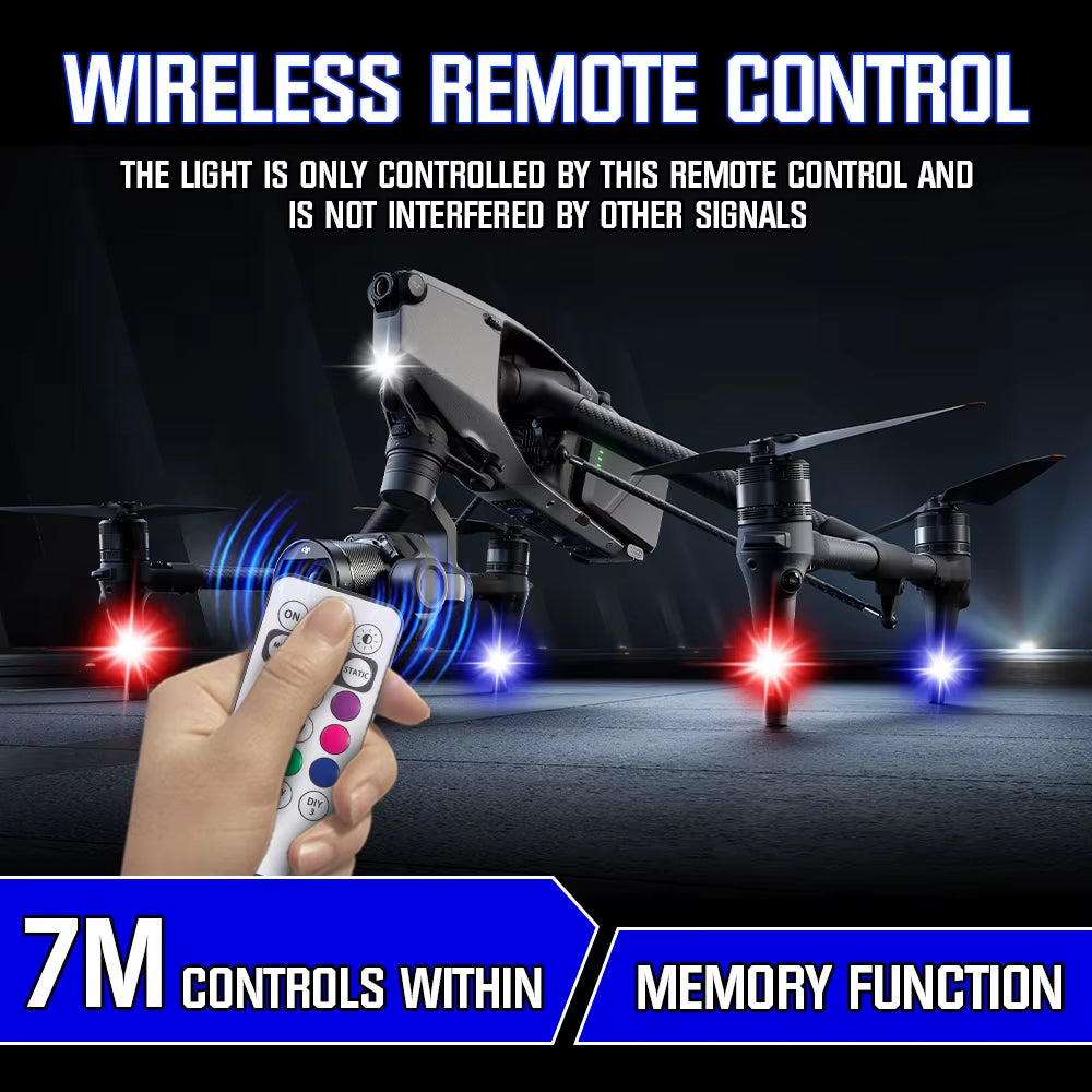 1/2/4/6Pcs RGB Led Strobe Lights for Car Motorcycle Led Flash Position Wireless Light Aircraft Airplane Helicopter Warning Light